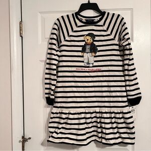 Polo Bear by Ralph Lauren Girl’s Long Sleeve Stripe Dresss